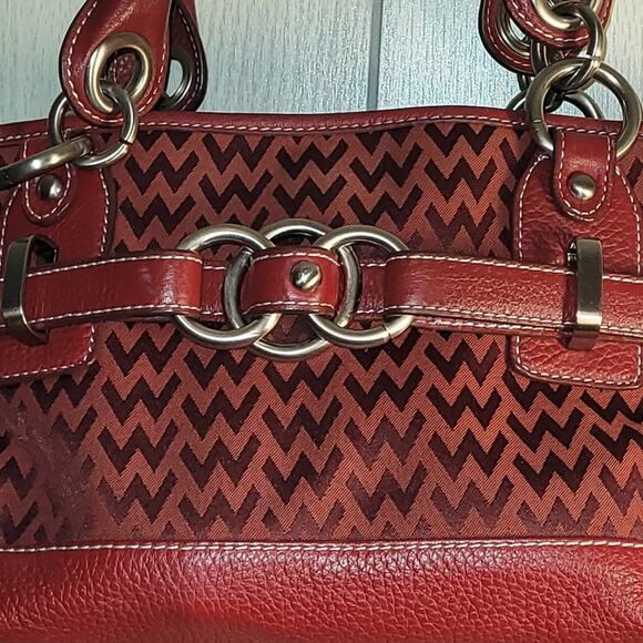Vtg Y2K 90s Red Wilsons Leather Shoulder Bag Purse - Picture 6 of 10